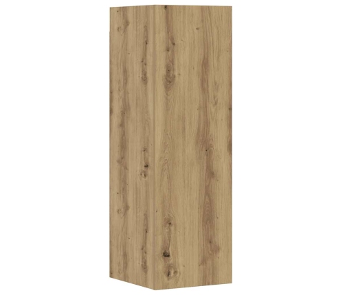 Mueble para TV de pared madera contrachapada artesanal 5 piezas