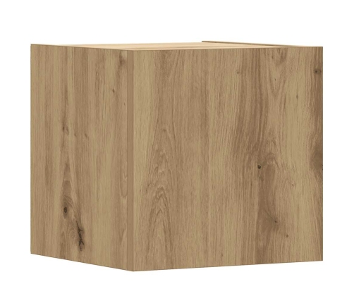 Mueble para TV de pared madera contrachapada artesanal 5 piezas