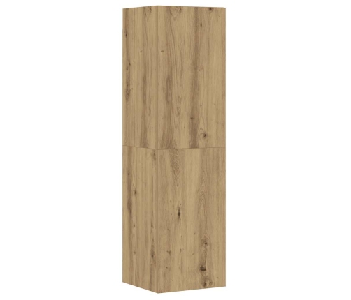 Mueble para TV de pared madera contrachapada artesanal 5 piezas