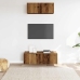 Conjunto de mueble de TV 2 piezas montado la pared madera vieja