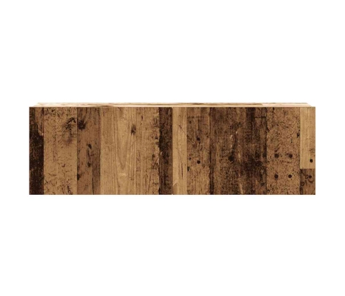 Muebles TV de pared 3 uds madera vieja 100x30x30 cm