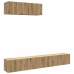 Muebles TV de pared 3 uds roble artisan 100x30x30 cm