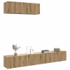 Muebles TV de pared 3 uds roble artisan 100x30x30 cm