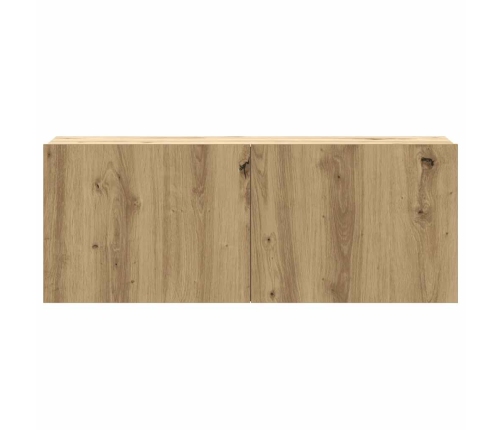 Mueble para TV de pared madera contrachapada artesanal 8 piezas