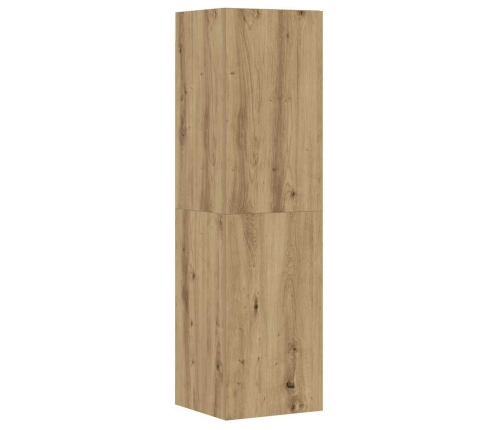 Mueble para TV de pared madera contrachapada artesanal 8 piezas