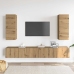 Mueble para TV de pared madera contrachapada artesanal 4 piezas