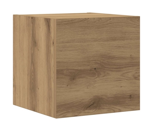 Mueble para TV de pared madera contrachapada artesanal 6 piezas