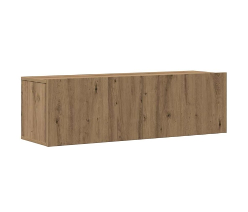 Mueble para TV de pared madera contrachapada artesanal 8 piezas