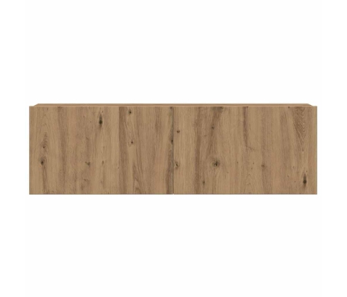 Mueble para TV de pared madera contrachapada artesanal 8 piezas