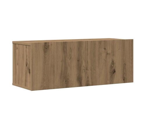 Mueble para TV de pared madera contrachapada artesanal 6 piezas