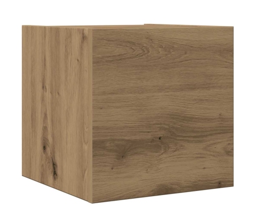 Mueble para TV de pared madera contrachapada artesanal 4 piezas