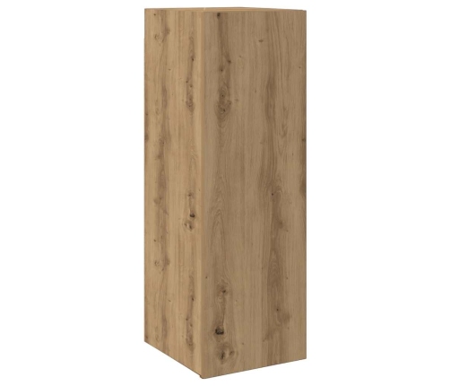 Mueble para TV de pared madera contrachapada artesanal 9 piezas