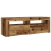 Mesitas de noche con luces LED 2 uds madera vieja 60x35x40 cm