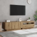 Mueble de TV luces LED madera roble artisan 180x35x40 cm