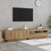 Mueble de TV luces LED madera roble artisan 200x35x40 cm