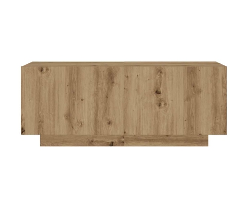 Mueble de TV luces LED madera roble artisan 260x35x40 cm