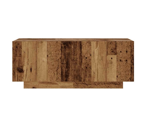 Mesita de noche madera contrachapada madera vieja 100x35x40 cm