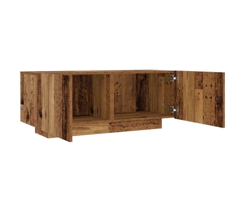 Mesita de noche madera contrachapada madera vieja 100x35x40 cm