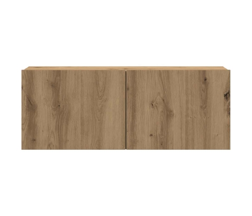 Mueble para TV de pared madera contrachapada artesanal 5 piezas