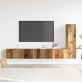 Conjunto de mueble de TV 3 piezas montado la pared madera vieja