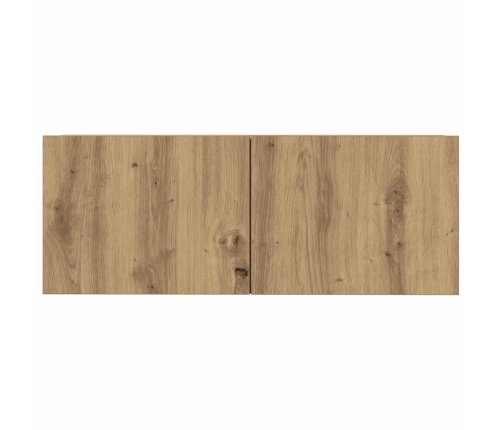 Mueble para TV de pared madera contrachapada artesanal 5 piezas