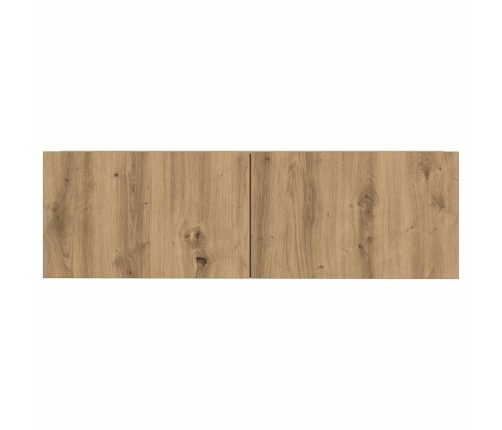 Mueble para TV de pared madera contrachapada artesanal 5 piezas