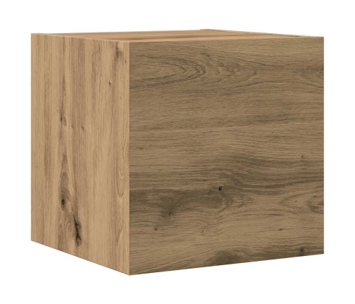 Mueble para TV de pared madera contrachapada artesanal 5 piezas