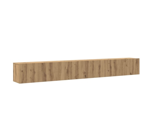 Mueble para TV de pared madera contrachapada artesanal 3 piezas