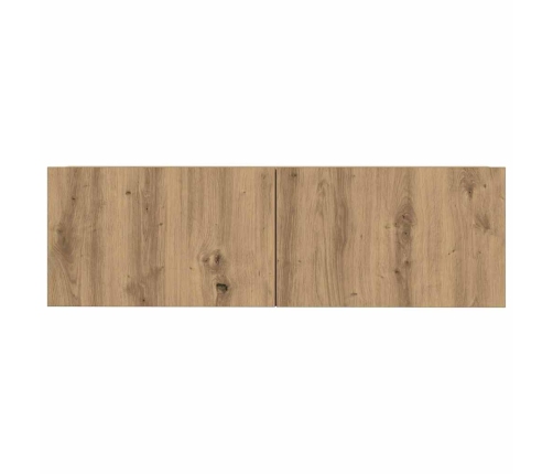 Mueble para TV de pared madera contrachapada artesanal 3 piezas