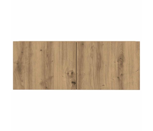 Mueble para TV de pared madera contrachapada artesanal 7 piezas