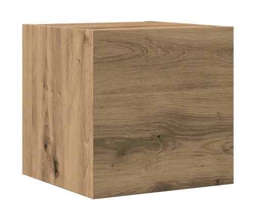 Mueble para TV de pared madera contrachapada artesanal 7 piezas