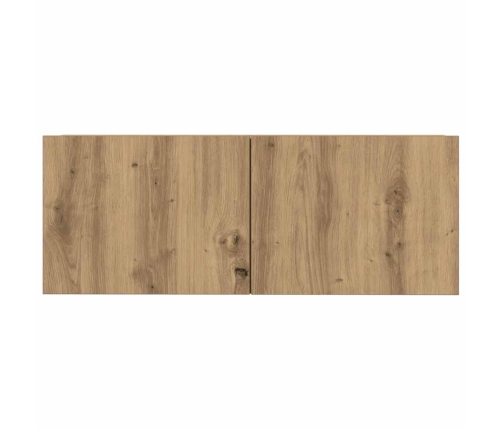 Mueble para TV de pared madera contrachapada artesanal 4 piezas