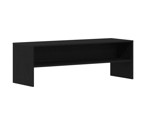 Mueble de TV madera de ingeniería negro roble 120x40x40cm