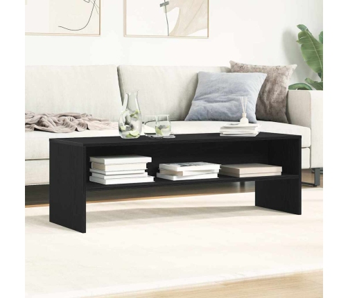 Mueble de TV madera de ingeniería negro roble 120x40x40cm