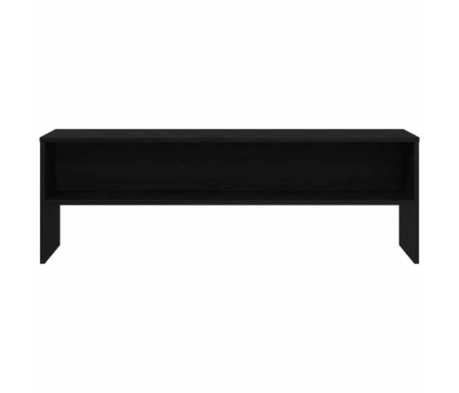 Mueble de TV madera de ingeniería negro roble 120x40x40cm