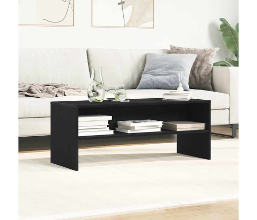 Mueble para TV madera contrachapada roble negro100x40x40 cm