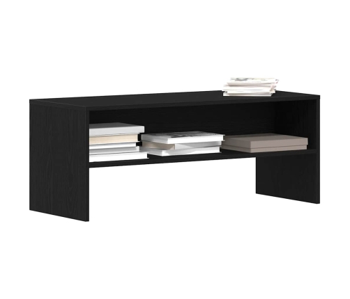 Mueble para TV madera contrachapada roble negro100x40x40 cm