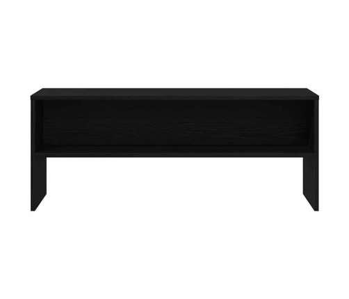 Mueble para TV madera contrachapada roble negro100x40x40 cm