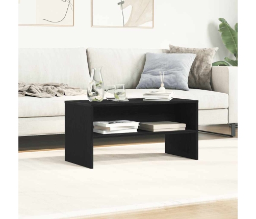 Mueble de TV madera de ingeniería roble negro 80x40x40 cm