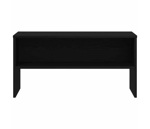 Mueble de TV madera de ingeniería roble negro 80x40x40 cm