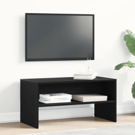 Mueble de TV madera de ingeniería roble negro 80x40x40 cm