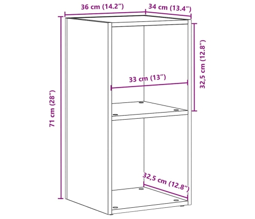 Caja para almacenaje LP 71x34x36cm madera de ingeniería