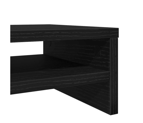 Soporte para monitor de madera de roble negro 100x24x13 cm