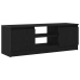 Mueble de TV de madera de roble negro 102x30x36 cm