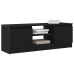 Mueble de TV de madera de roble negro 102x30x36 cm