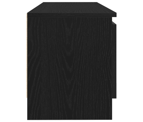 Mueble de TV de madera de roble negro 102x30x36 cm