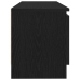 Mueble de TV de madera de roble negro 102x30x36 cm