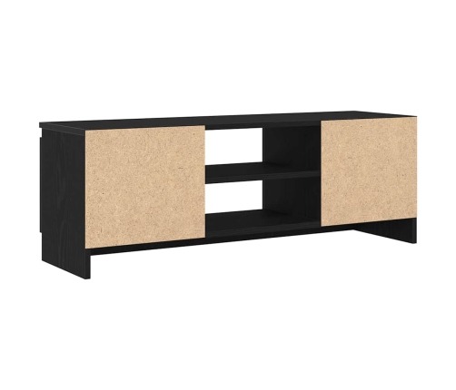 Mueble de TV de madera de roble negro 102x30x36 cm