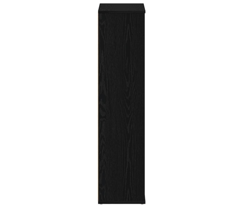 Estantería de madera de ingeniería roble negro 50x25x104 cm