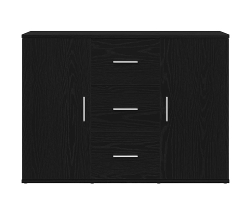 Aparador roble negro 91x29,5x65 cm madera de ingeniería